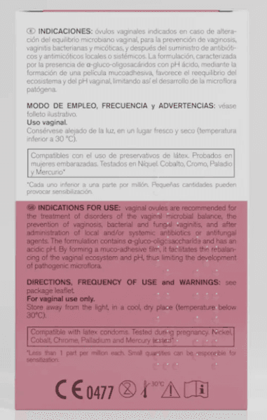 Detalle 2 de Cumlaude Lab Prebiotic Óvulos Vaginales 2x10 uds