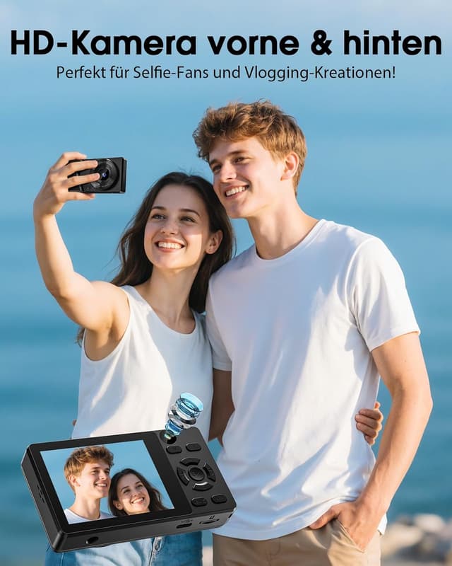 Detalle de VitalicER Digitalkamera 64MP 4K mit Doppelobjektiv