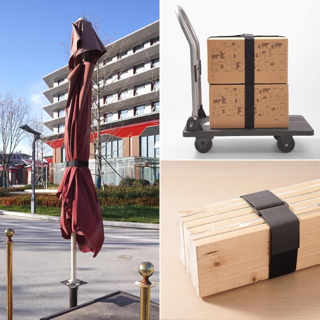 Detalle de Trilancer 5cm x 10m Heavy Duty Hook and Loop Straps with 30 Buckles – Cut-to-Length Reusable Cinch Straps