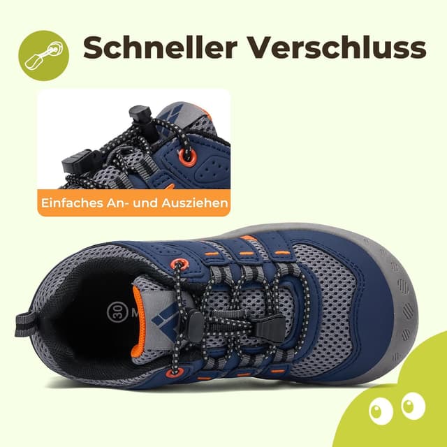 Detalle de Mishansha Kinder-Trekkingschuhe Unisex (Gr. 24–38) – Outdoor-Sportschuhe mit breiter Spitze