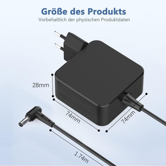 Thumbnail 6 de 65W Laptop-Ladekabel für ASUS (5,5 x 2,5 mm / 4,0 x 1,35 mm) – 19V Netzteil-Adapter