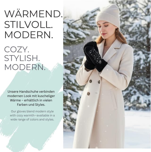 Thumbnail 4 de styleBREAKER 09010039 guanti in maglia donna 1 taglia