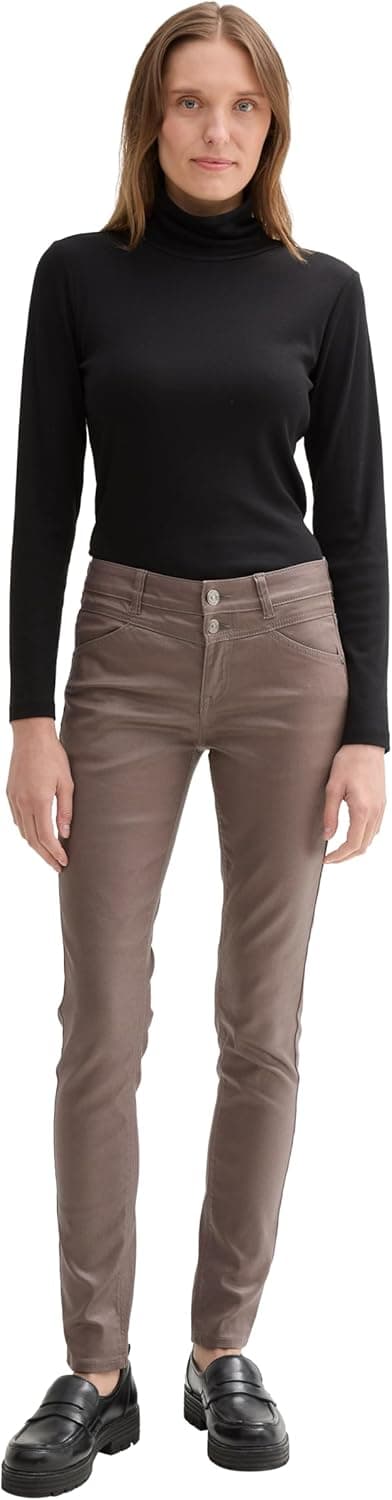 Detalle de TOM TAILOR 1044687 Jeans da donna con chiusura a cerniera e bottoni