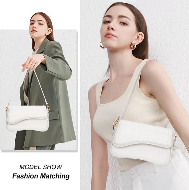 Detalle de KKXIU Small Shoulder Bag for Women (Convertible Clutch/Hobo Underarm Purse)