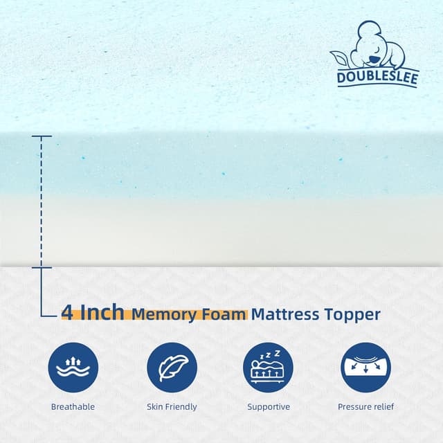 Detalle 2 de Doubleslee Gel-infused Memory Foam Topper 10cm