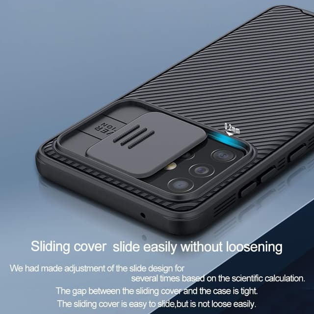 Detalle de XTCASE Coque pour Samsung Galaxy A52 / A52s avec cache objectif coulissant – protection caméra, noir