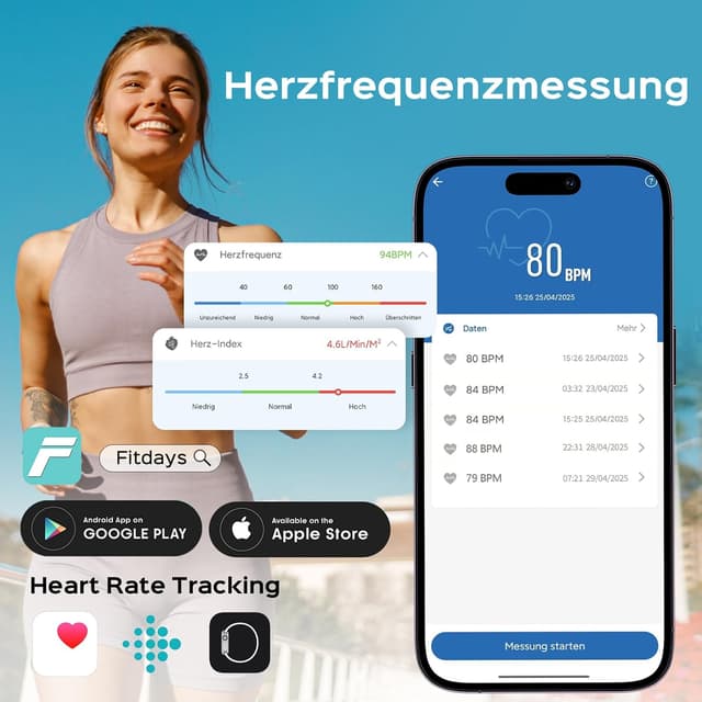 Thumbnail 6 de Lepulse Lescale F4 Körperfettwaage mit App-Synchronisation, 22 Körpermaße & Trend-Tracking