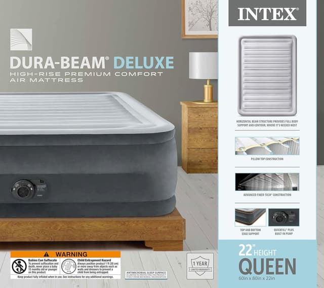 Detalle de Intex 64417ED Queen Dura-Beam air mattress