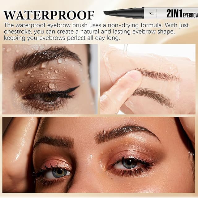 Thumbnail 4 de ZukQvrivelig 2 en 1 lápiz cejas 24h