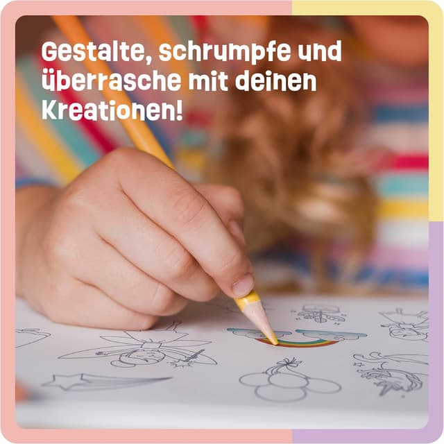 Thumbnail 6 de Smowo® Schrumpffolien-Set mit 100 Einhorn-Motiven & 10 Anhängern (21x30 cm)