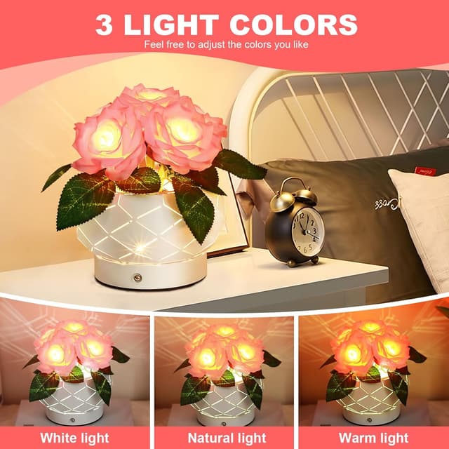 Thumbnail 1 de AMWGIMI Sunflower LED Touch Table Lamp 3‑Color 🌻