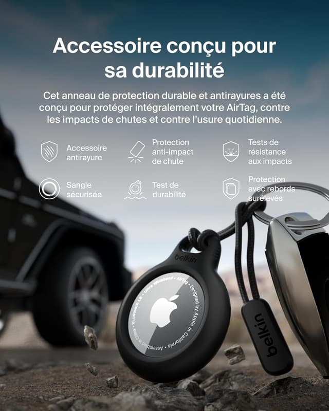 Thumbnail 4 de Belkin Anneau de protection pour AirTag — noir