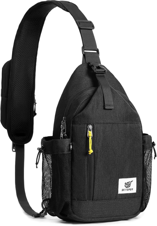 Detalle de SKYSPER Sling Bag anti-theft crossbody with RFID protection and 7 pockets