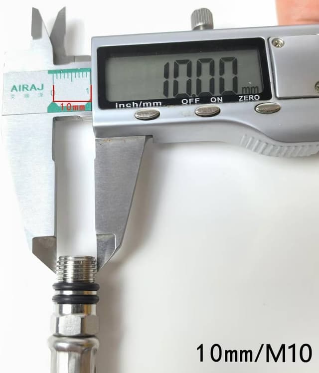 Detalle 2 de Heable pack of 2 kitchen/basin monobloc mixer tap flexi pipe connectors (M10 x 1/2, 1200mm, 304 stainless)