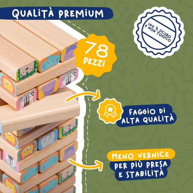Detalle de Nene Toys Gioco costruzioni in legno 4-in-1