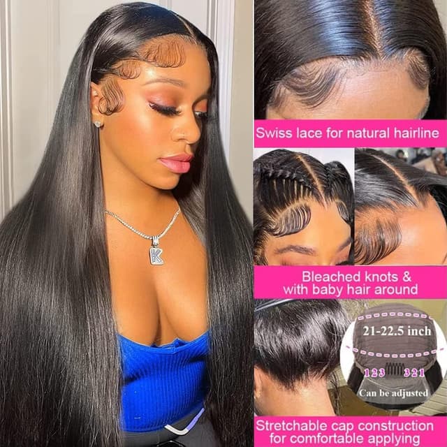 Thumbnail 1 de tobasew 13x6 Straight Lace Front Wig 28 Inch