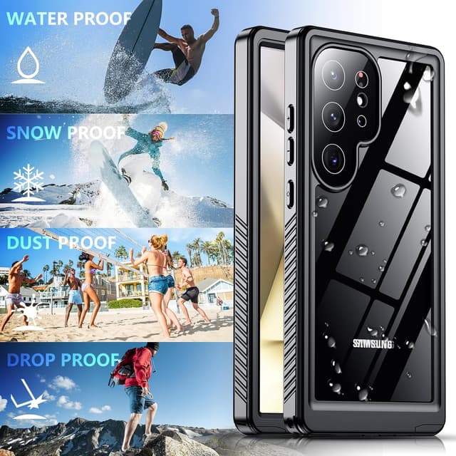 Thumbnail 6 de SPIDERCASE Upgraded Waterproof Case for Samsung Galaxy S24 Ultra (IP68) with Built-In Screen & Camera Lens Protection