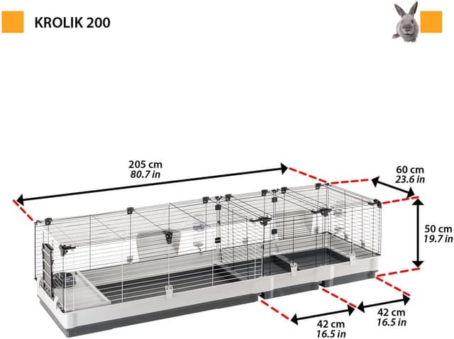 Thumbnail 1 de Ferplast Krolik 200 cage lapin 205 cm 🐰