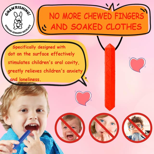 Thumbnail 3 de GNAWRISHING Chew Necklace pack 8 — sensory chewable toys