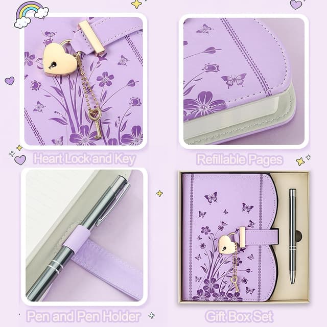 Detalle 1 de HwxBen Journal segreto B6 con lucchetto