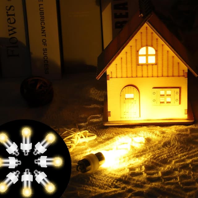 Detalle de A.bigwhale 30er Set LED-Ballonlichter (warmweiß), wasserdicht für Papierlaternen & Dekoration