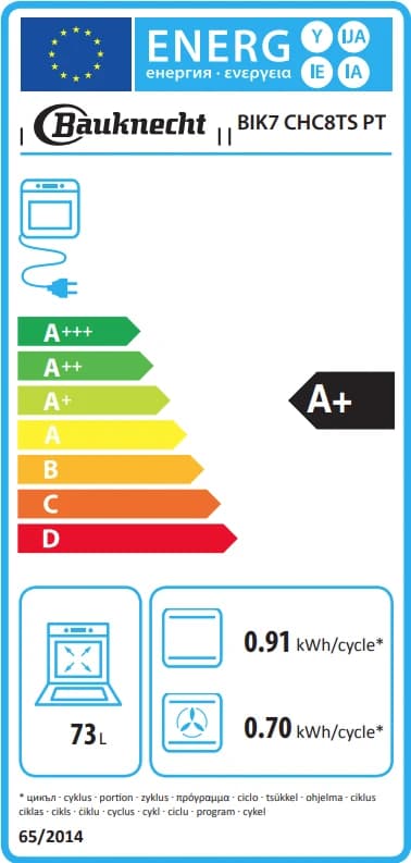 Thumbnail 3 de Bauknecht BIK7 CHC8TS PT Hydrolyse‑Backofen