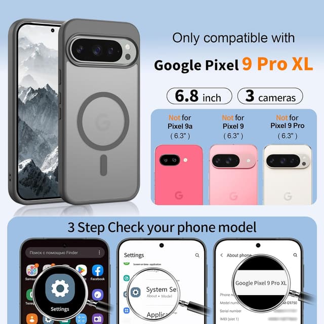 Detalle de Pixel 9 Pro XL magnetic case 0.05in