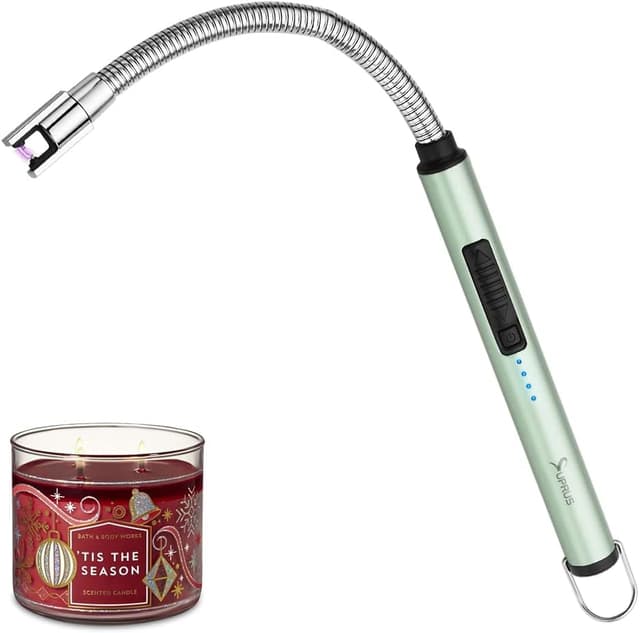 Detalle de SUPRUS Rechargeable Electric Arc Lighter with 360° Flexible Neck (Green)