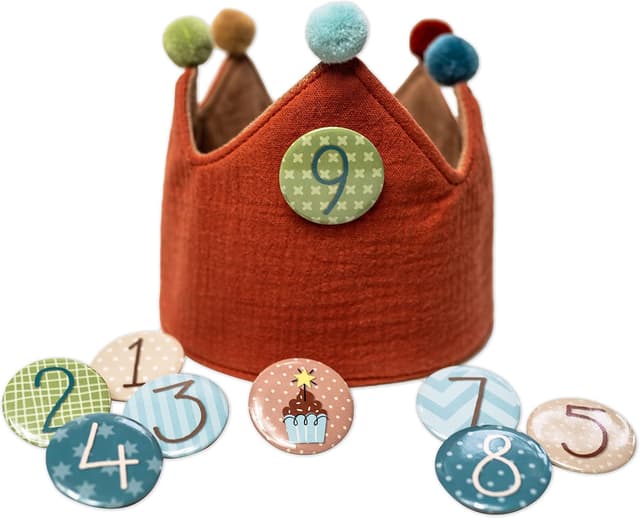 Imagen de Papierdrachen Geburtstagskrone Musselin mit Zahlen en OfertitasTOP