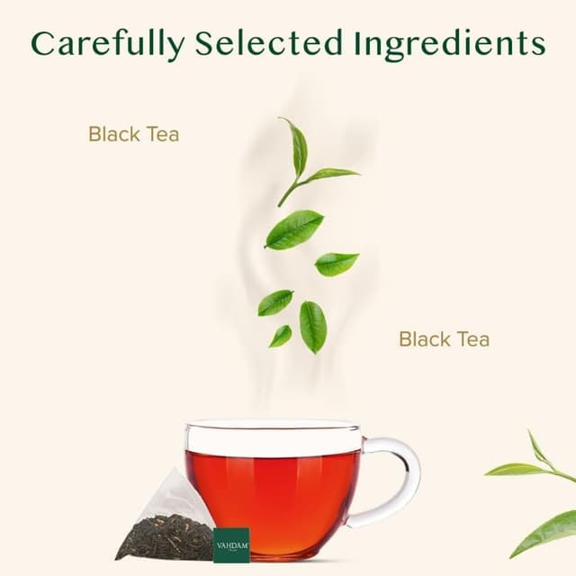 Detalle 2 de VAHDAM English Breakfast Té Negro ☕ 100 Bolsitas para Disfrutar