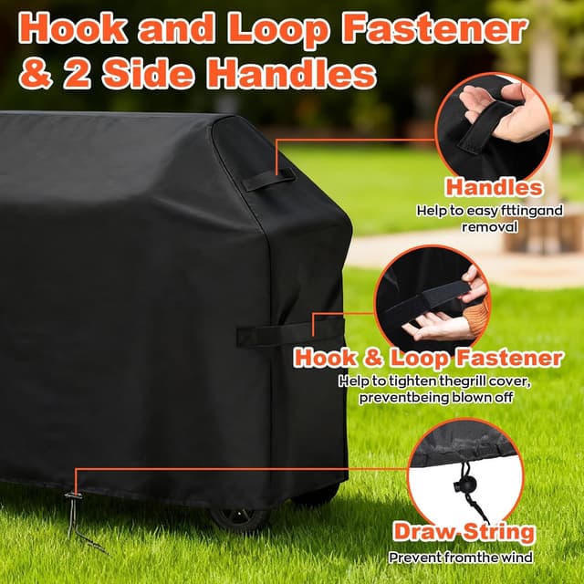 Thumbnail 3 de LCGOD 147x61x122cm Waterproof BBQ Cover for Weber