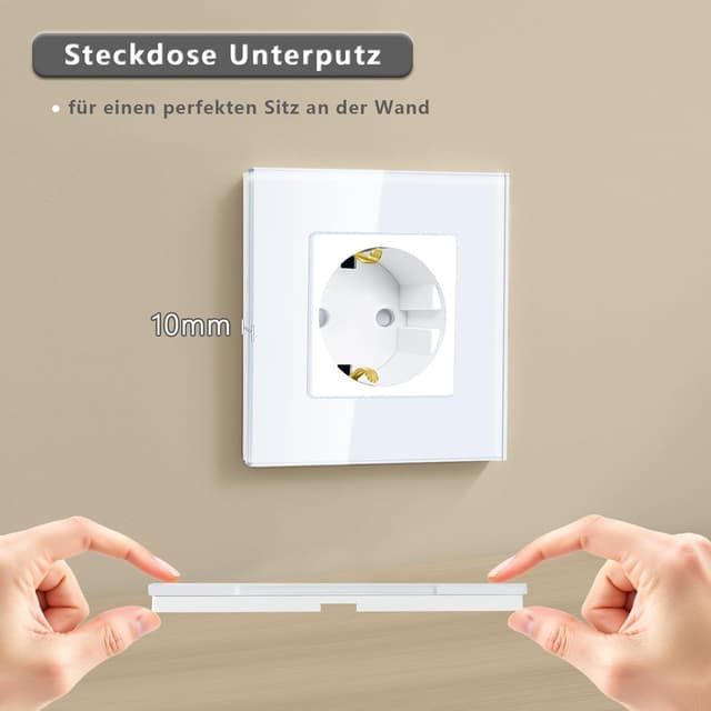 Thumbnail 2 de TAWOIA Schuko Steckdose 86Ă86 mm đ