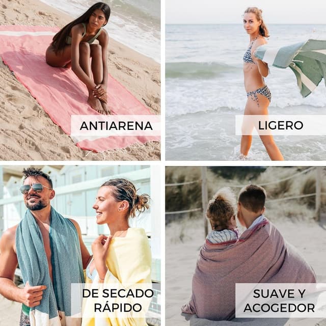 Thumbnail 3 de Furora Holiday Toalla Playa Grande 🏖️ Algodón 100x200 cm