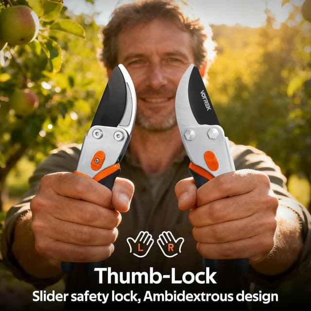 Thumbnail 1 de VOTREK Bypass Secateurs 8.5" SK5 steel blade ✂