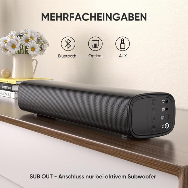 Detalle de Saiyin 2.0 Soundbar 14,2 Zoll 40 W