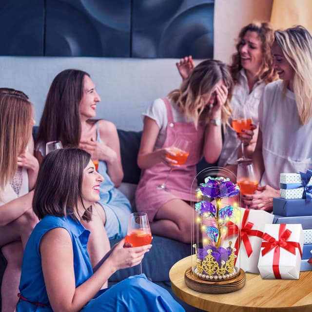 Thumbnail 6 de Hemiro Rose éternelle dans un verre