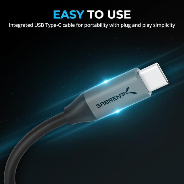 Detalle 1 de SABRENT USB-C Audio Adapter 24-Bit 96 kHz