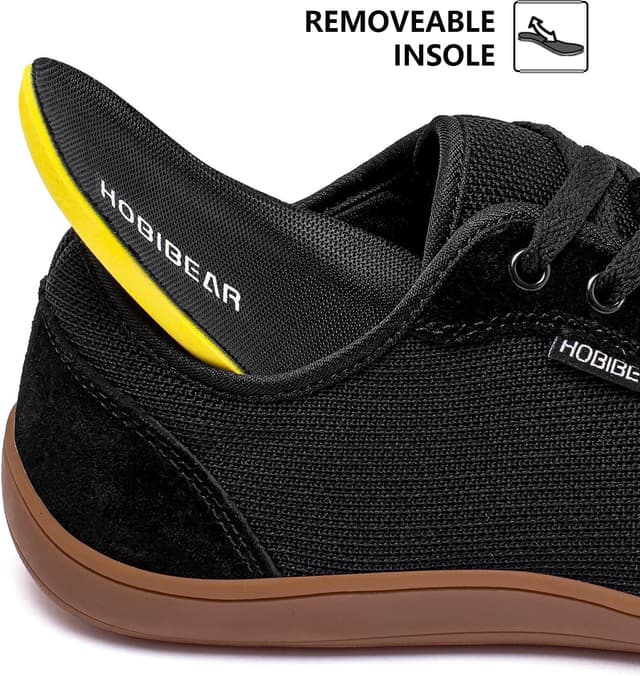 Detalle de HOBIBEAR unisex wide barefoot minimalist shoes for trail walking and outdoor use