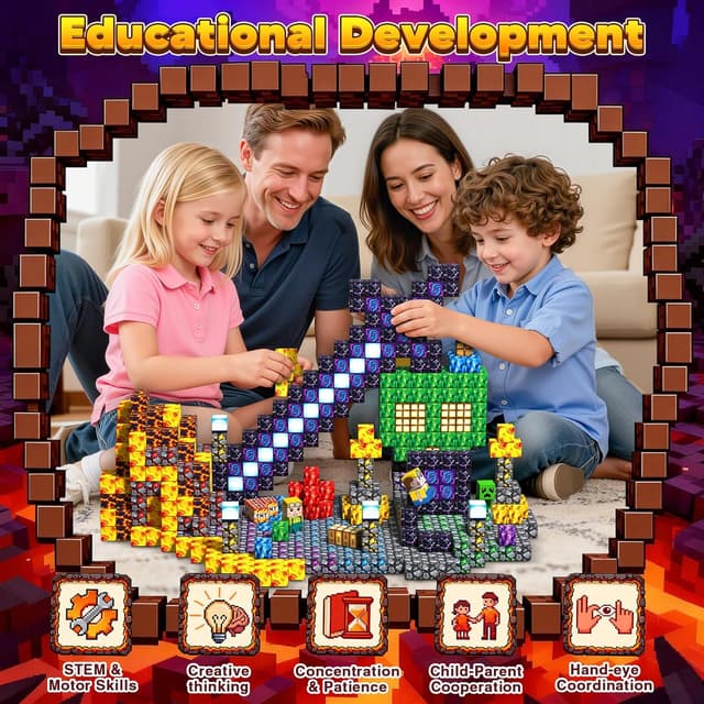 Thumbnail 4 de Pourbibi Magnetische Bausteine 150 Teile