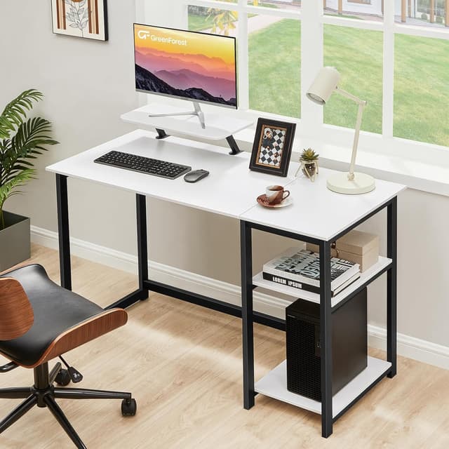 Detalle de GreenForest Desk with Monitor Stand 120cm