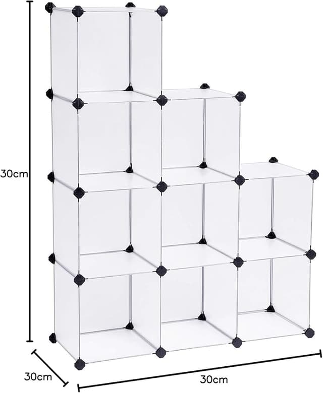 Thumbnail 2 de SONGMICS LPC115S Estantería Modular Blanca, 9 Compartimentos 🗄