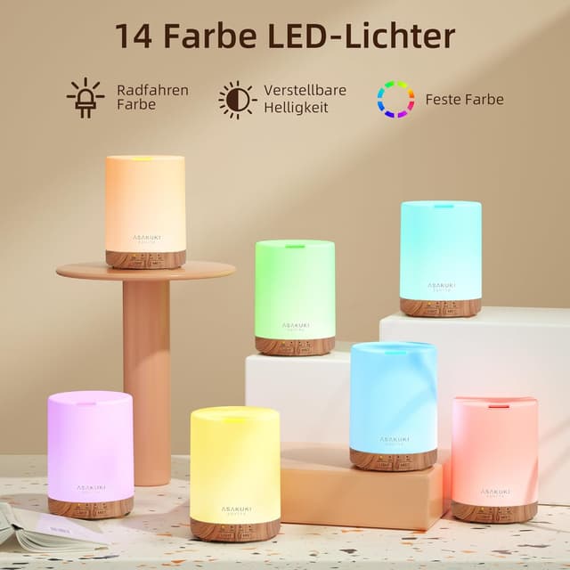 Thumbnail 3 de ASAKUKI 300ML Aroma Diffuser 🏠