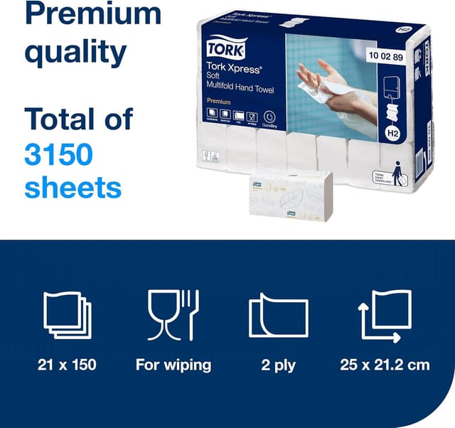 Detalle 2 de Tork Xpress Soft Multifold Towels 100289