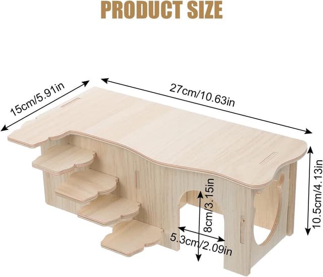 Thumbnail 2 de Tolenre Hamster Holzhaus Dreikammerig