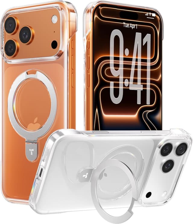 Detalle de TORRAS Ostand Slim iPhone 17 Pro Max Clear Case 6.9"