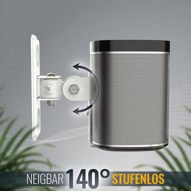 Detalle de RICOO 1x Lautsprecher-Wandhalterung für Sonos Play:1 (Gen 2) LH431-W – schwenk- & neigbar