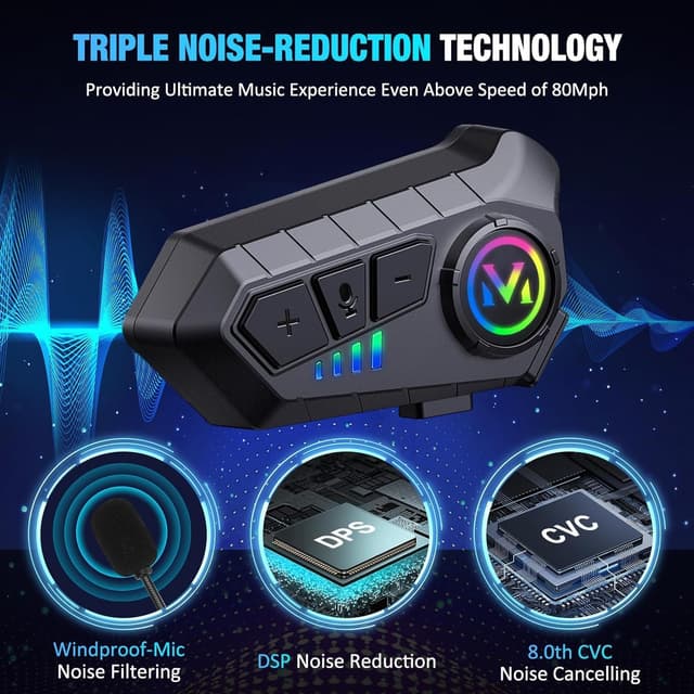 Detalle de FEYA Y-M10 Motorcycle Helmet Speakers 1000mAh