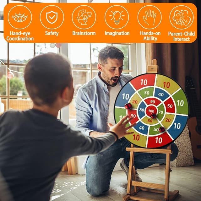 Thumbnail 3 de 26 Inches Kids Dart Board Set