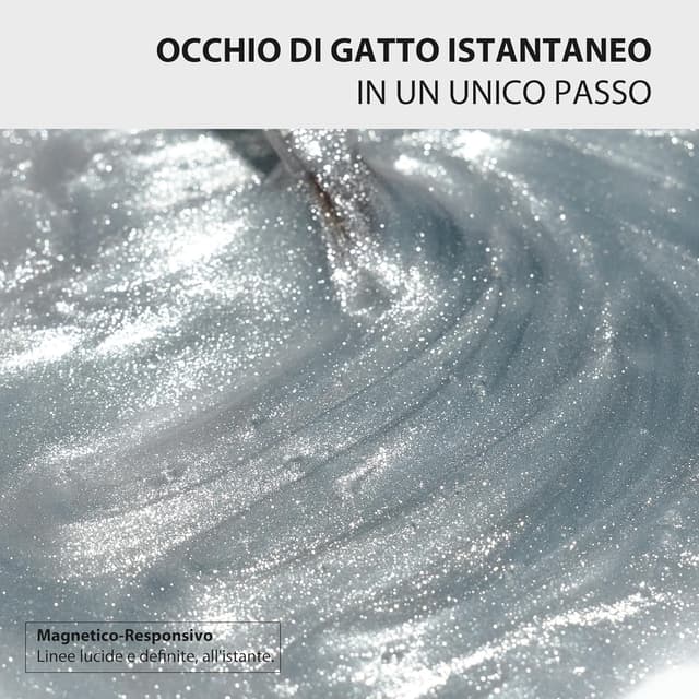 Detalle de HALMAI Smalto semipermanente Cat Eye OneCoat 5 in 1 con magnete (Argento) per unghie