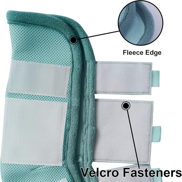 Detalle 1 de Gallopoff Horse Fly Boots Set of 4, Sky Blue 🐴